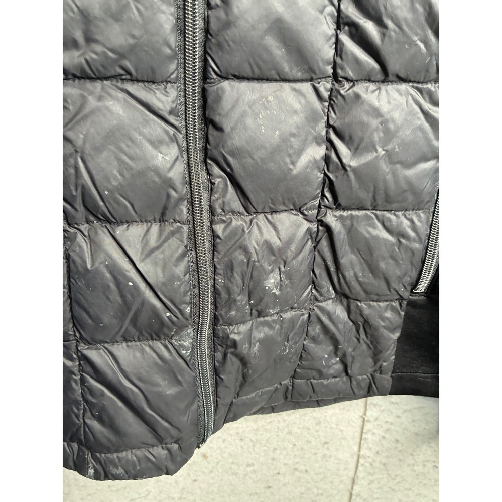 Michael Michael Kors Black Down Puffer Jacket Logo Sleeve Small Funnel Neck - Picture 10 of 13
